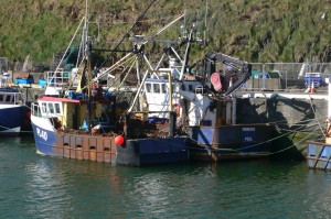 fishing-boats Peel Harbour - traditionally home of the herring fleet