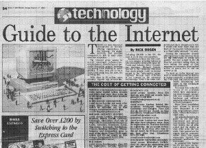 1995 Daily Express Guide to the Internet from 1995