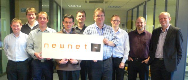 Photo of the NewNet and Timico Network Operations teams at the NewNet HQ in Fareham
