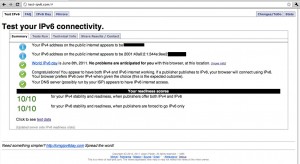 ipv6 test screenshot
