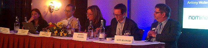 Sarah Montague of BBC Radio4 Today Programme chairs panel at Nominet Policy Forum