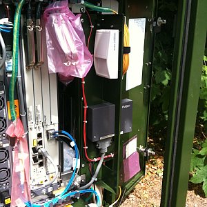 inside a small FTTC cabinet