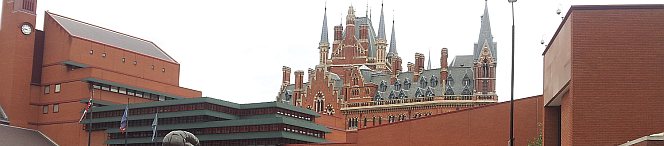 British Library with St Pancras Station in the background