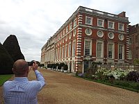 Fraser Anderson takes photo of Hampton Court with a view to applying for planning permission to convert to 500 flats