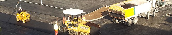 tarmac being laid on the carpark of the new Timico data centre in Newark