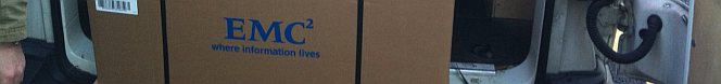 EMC SAN arrives at Timico offices in Newark for installation into new datacentre