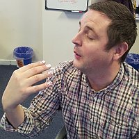 Timico Account Management Director Andrew North has his nails done to raise money for Children In Need