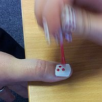 Timico Account Management Director Andrew has his nails done for Children in Need