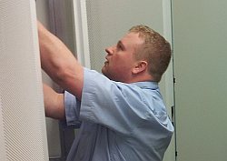 Will Curtis installs a switch at the new Timico Datacentre