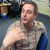 Timico Account Management Director Andrew North has his nails done to raise money for Children In Need