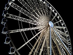 big wheel outside the Liverpool Echo Arena before last night of Paul McCartney tour