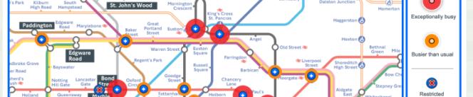 TfL interactive tool showing that London is going to be choked for much of the Olympics