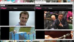 multiple iPlayer streams on a single screenshot using O2 4g 