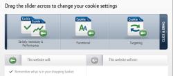 BT cookies slider - allows you to customise which cookies are used during your visit