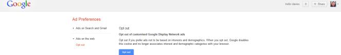 Google Opt out - the online garden shed?