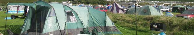 Campsite at Hillend, Rhossili, Gower August Bank Holiday 2011