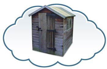 My web based garden shed (shed photo courtesy Wikipedia)