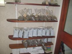 soil samples on shelves - simples