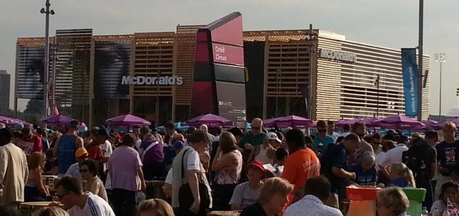 get yer Big Macs 'ere - worlds biggest McDonalds restaurant at the Olympic Park