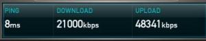 WiFi speeds at the Cisco House - click to see the view from the balcony