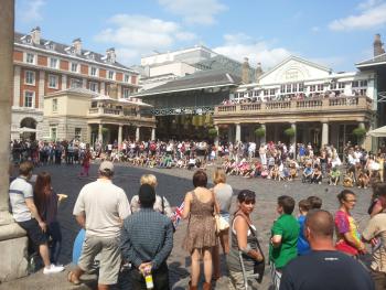 Covent Garden piazza full of people