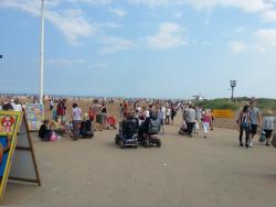 The scene in Skegness in summer - near the RNLI station