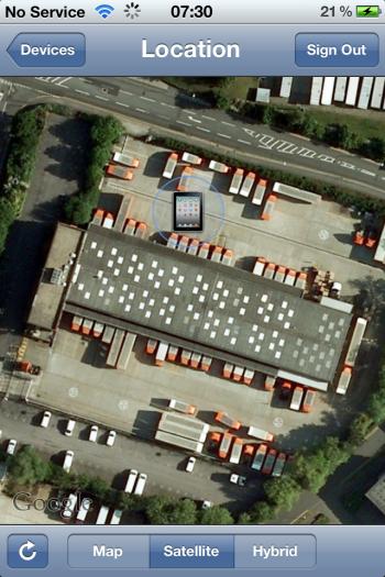 tracking photo of iPad loaded onto lorry at the TNT depot