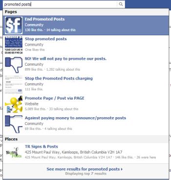 Facebook promoted posts cause a bit of a stir - on Facebook