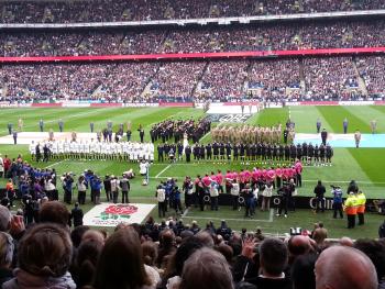 england and fiji teams line up