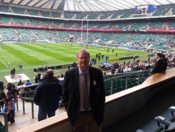 Tref in the Royal Box at Twickenham