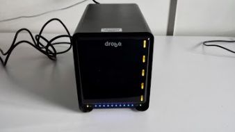 Drobo box with front cover on