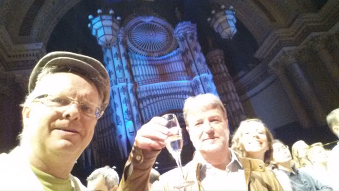 revelers at leeds town hall