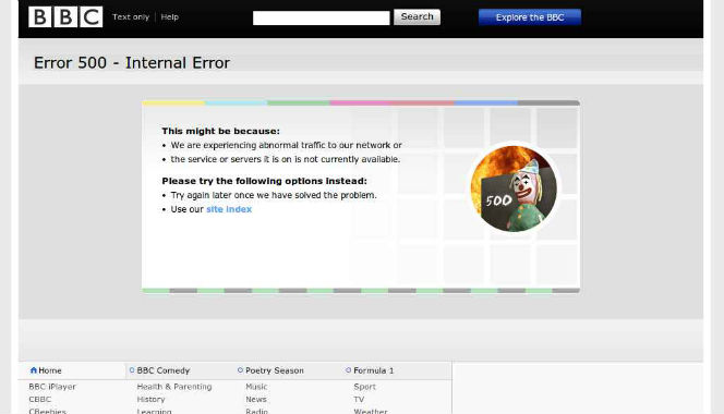 bbc error 500