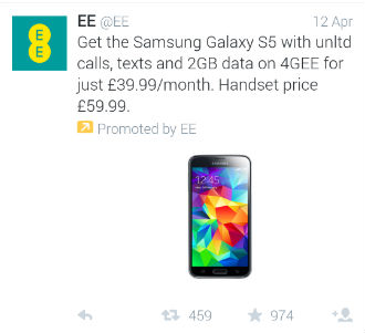 ee deal promoted tweet