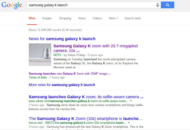 samsung galaxy k launch on google