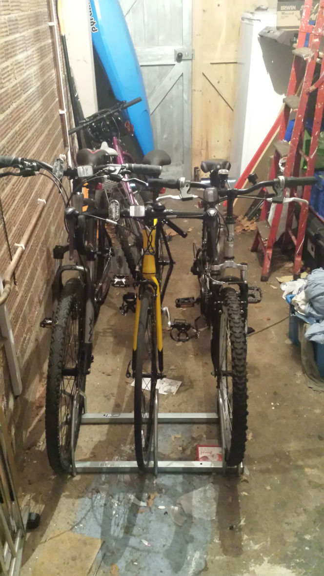 bikes in a new bike rack