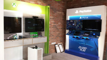 xbox and playstation display at Tesco Lincoln