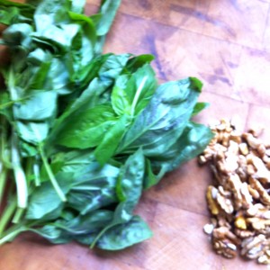 3. Trim and clean plenty of basil. When you think you have enough, double it.