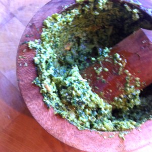 7. Grind until you have a aromatic paste, heady and delicious.