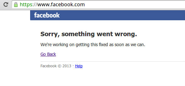 Facebook something went wrong
