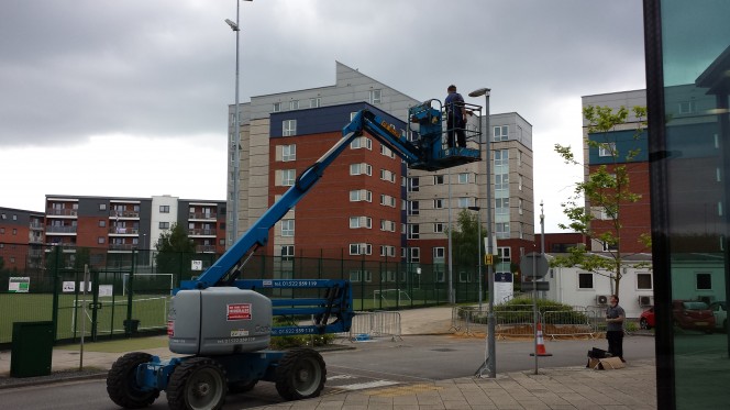 cherry picker at Lincoln University