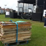 stack of deck chairs Skegness