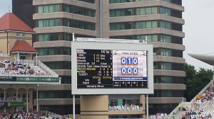 scoreboard at Trent Bridge