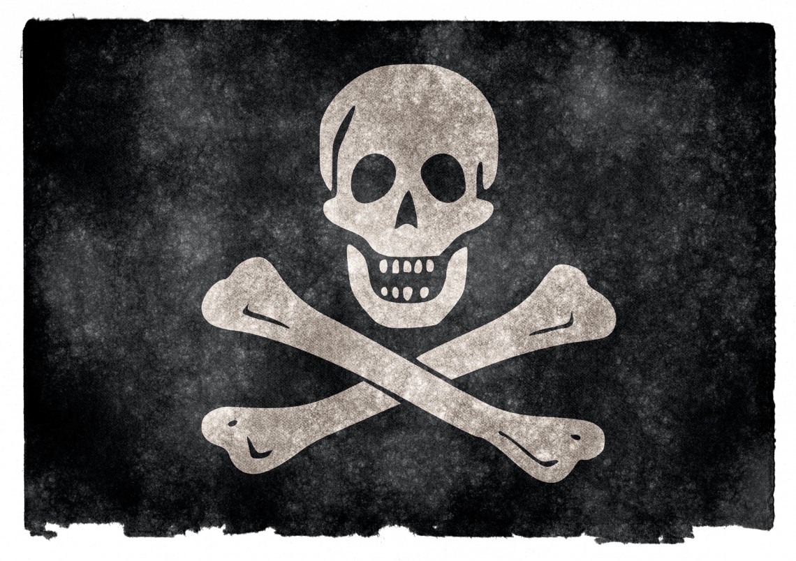 skull & crossbones - broadband internet copyright infringement