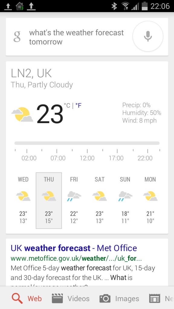 ok google weather