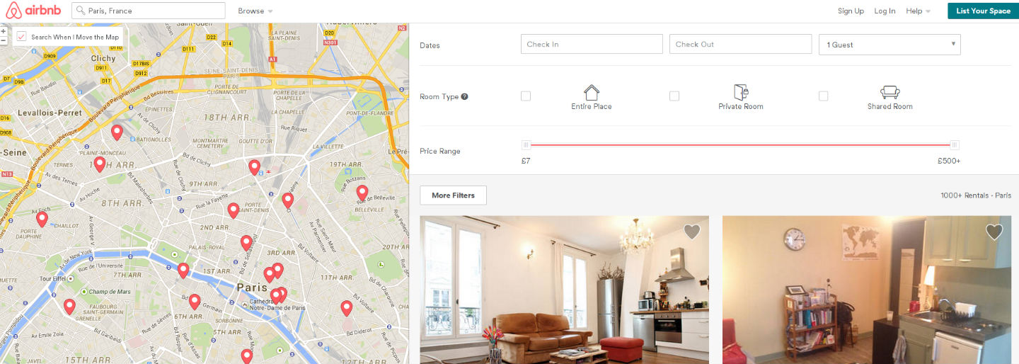 airbnb mobile app