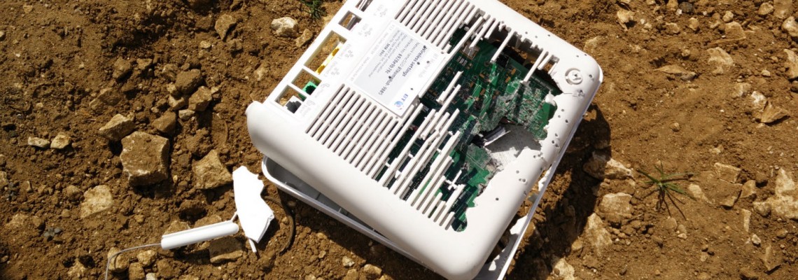 broken router