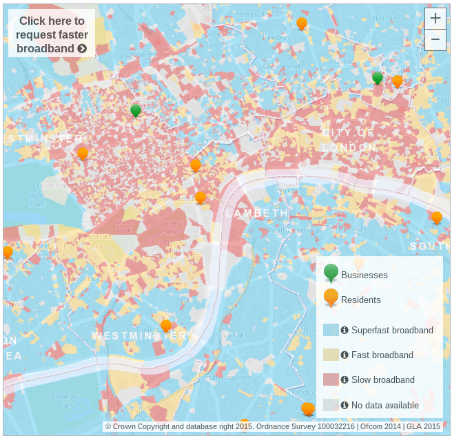 london broadband speeds