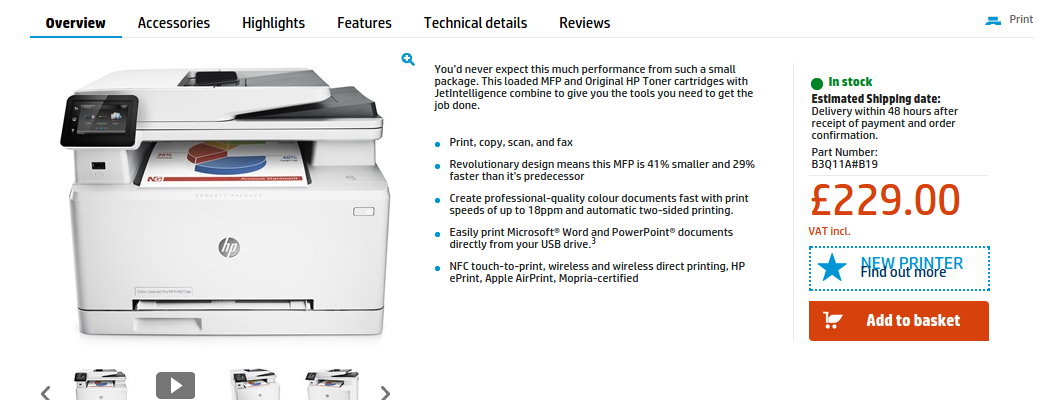 HP Color LaserJet Pro MFP M277dw
