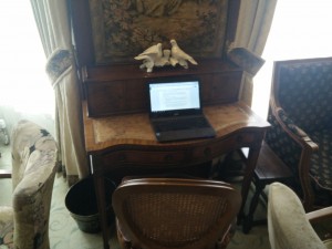 writing desk at Dunoon Hotel in Llandudno